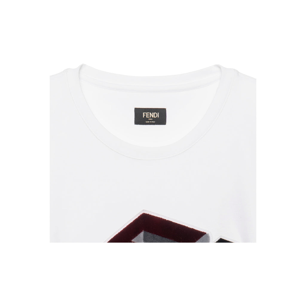 Kaos Pendek FENDI dengan Motif Gambar/Cetak, Cocok untuk Pria dan WanitaF-11