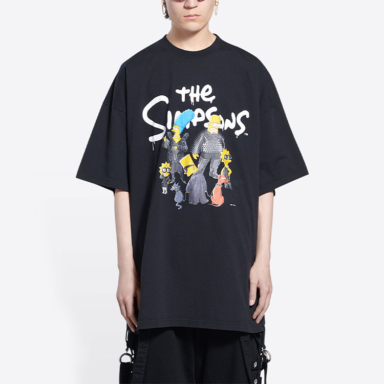 Kaos Pendek Balenciaga dengan Motif Gambar/Cetak, Cocok untuk Pria dan Wanita -BL-07