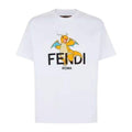 Kaos Pendek FENDI dengan Motif Gambar/Cetak, Cocok untuk Pria dan WanitaF-03