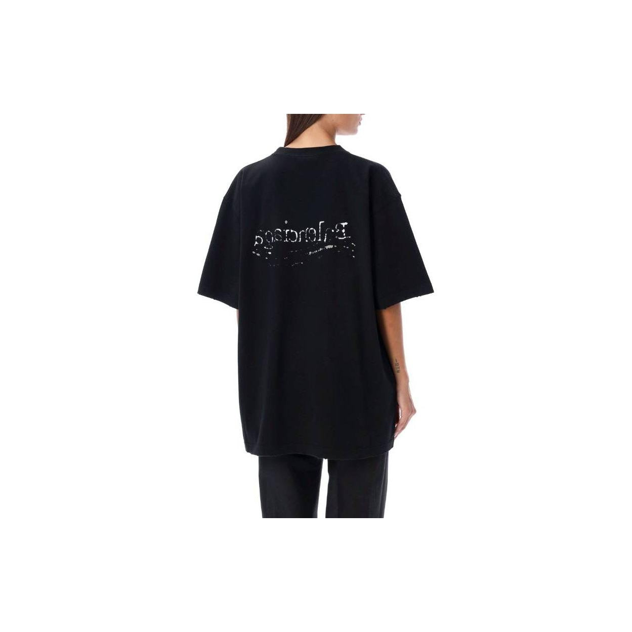 Kaos Pendek Balenciaga dengan Motif Gambar/Cetak, Cocok untuk Pria dan Wanita -BL-10