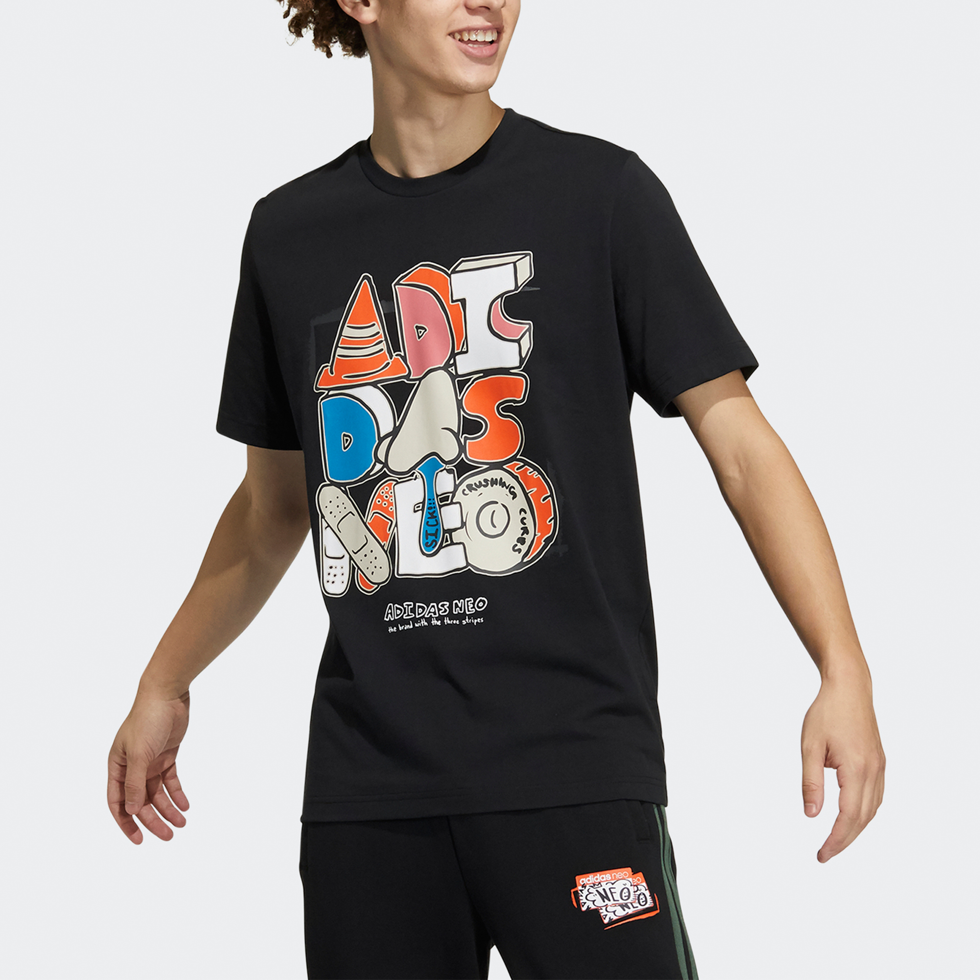 adidas Kaos Logo Seri Huruf, Unisex, COD '" AD-17