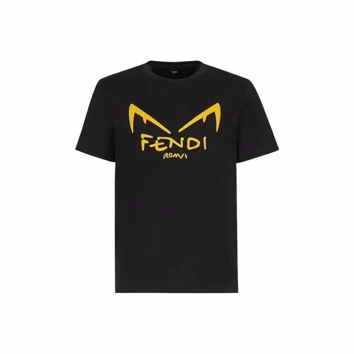 Kaos Pendek FENDI dengan Motif Gambar/Cetak, Cocok untuk Pria dan WanitaF-12