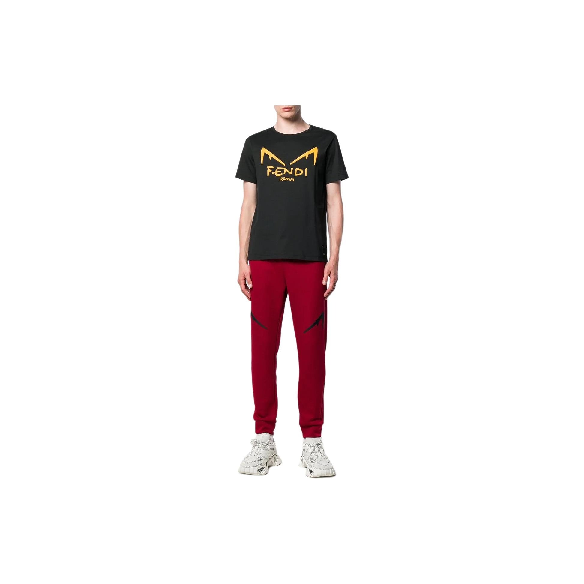 Kaos Pendek FENDI dengan Motif Gambar/Cetak, Cocok untuk Pria dan WanitaF-12