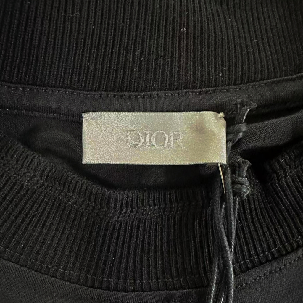 Kaos Pendek DIOR dengan Motif Gambar/Cetak, Cocok untuk Pria dan Wanita  -D-15